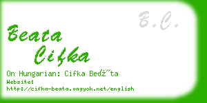 beata cifka business card